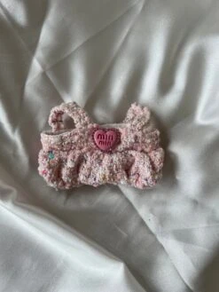 Labubu Sweet Tweed Set - Pink Overalls & Matching Bow Accessory (17cm) -Bobby Sales 3E7F40DC C001 4550 A0A3 EB5BFFE4D316