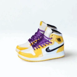 Labubu Jordan 1 Lakers High Inspired Sneakers