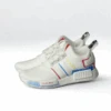 Labubu Miniature NMD Sneakers - White Knit Runner With Multicolor Accents