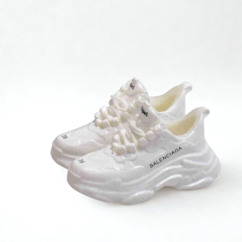 Labubu Designer Triple S Miniature Sneakers - Triple White 3 Labubu Designer Triple S Miniature Sneakers - Triple White