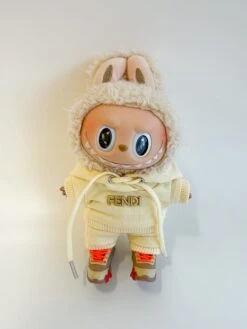 Labubu Designer Inspired Cream Tracksuit Set