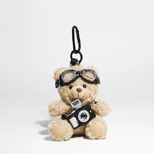 Camera-Holding Aviator Teddy Bag Charm 3 Camera-Holding Aviator Teddy Bag Charm