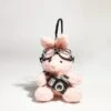 Pink Camera-Holding Aviator Bunny Bag Charm -Bobby Sales IMG 4313
