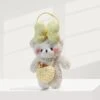 Lemon Bow White Teddy Bear Bag Charm 2 Lemon Bow White Teddy Bear Bag Charm -Bobby Sales IMG 4722