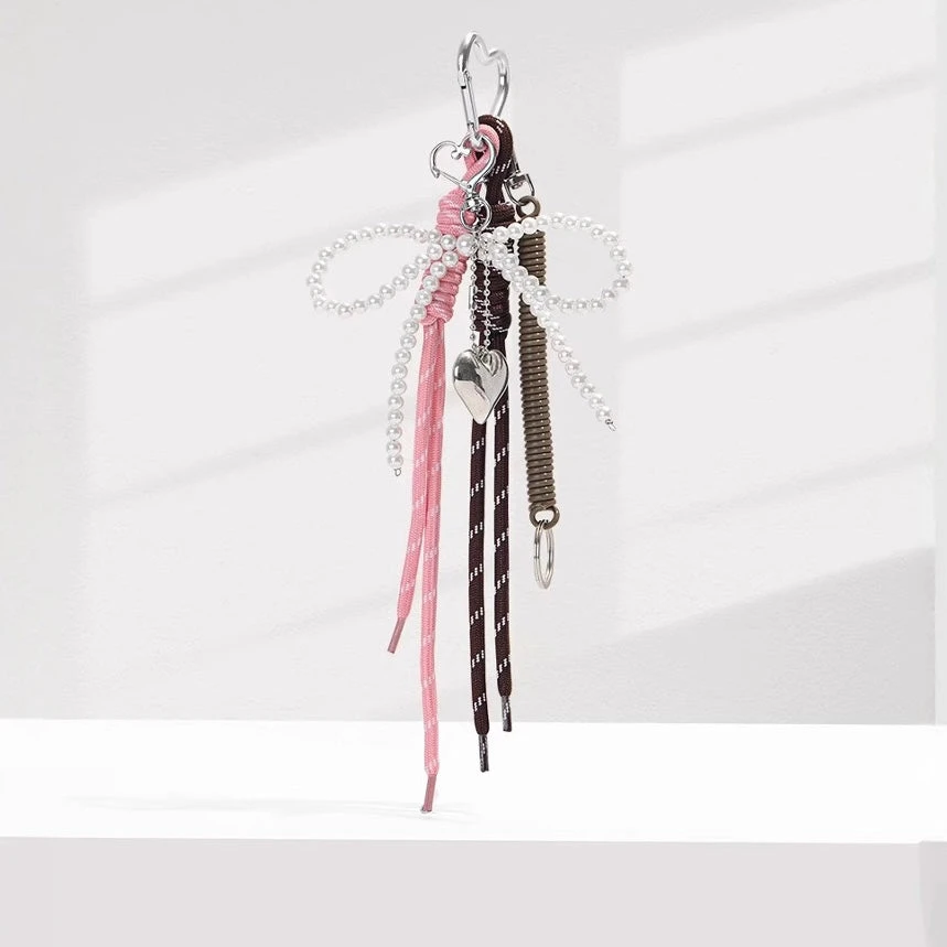 Whimsical Heart Cord Bag Charm 3 Whimsical Heart Cord Bag Charm