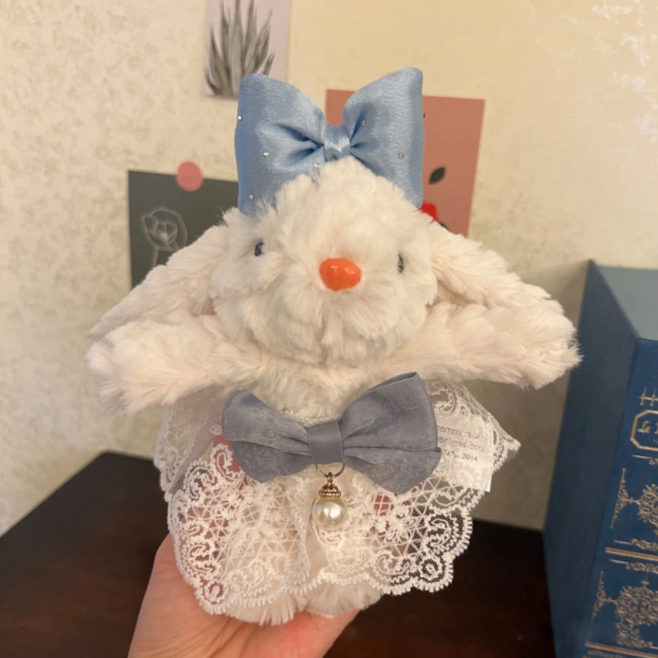 Blue Sweet Lace Bunny Charm 3 Blue Sweet Lace Bunny Charm