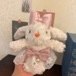 Pink Sweet Lace Bunny Charm
