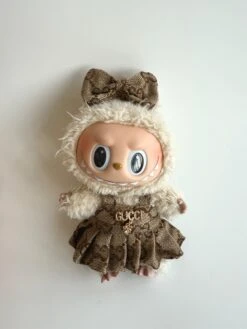 Labubu GG Inspired Monogram Dress Set With Matching Bow