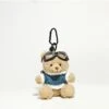 Blue Knit Aviator Teddy Bag Charm