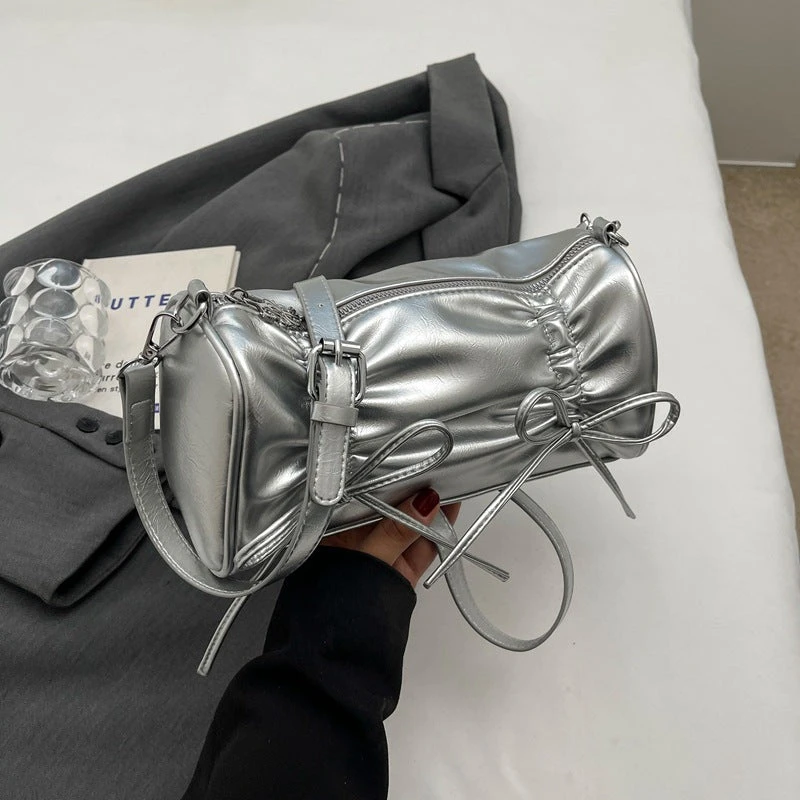 Metallic Elegance Drawstring Handbag 3 Metallic Elegance Drawstring Handbag