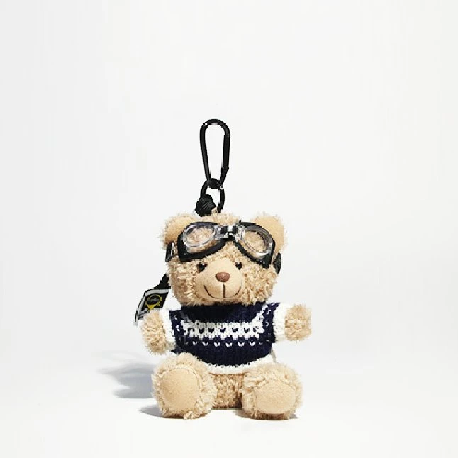 Black And White Sweater Aviator Teddy Bag Charm 3 Black And White Sweater Aviator Teddy Bag Charm
