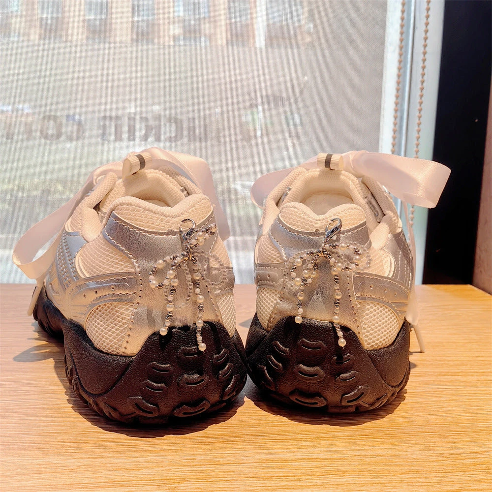 Lustrous Bow Shoe Lace Charm 3 Lustrous Bow Shoe Lace Charm