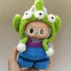 Labubu Cosmic Alien Costume Set - Blue Overalls With Monster Hood (17cm) -Bobby Sales Untitleddesign 2