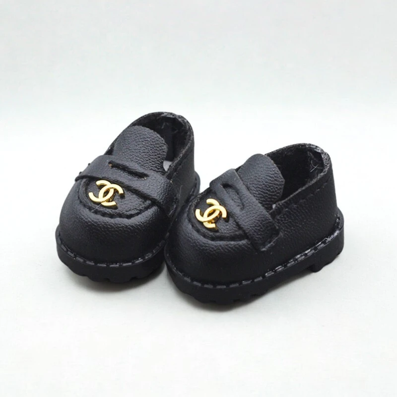 Labubu Designer Loafers - Black With Gold Emblem 3 Labubu Designer Loafers - Black With Gold Emblem