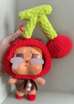 Crybaby Cherry Costume - Plush Fruit Hood Set