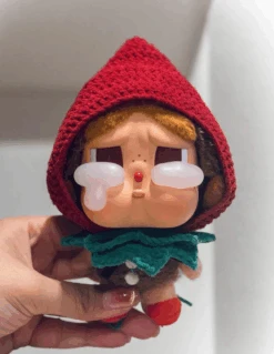 Crybaby Strawberry Outfit - Red Hood & Green Collar