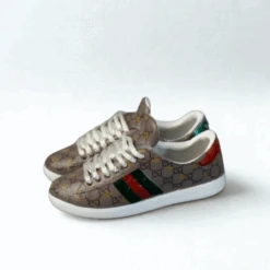 Labubu Designer GG Miniature Sneakers - Monogram With Green-Red Stripe