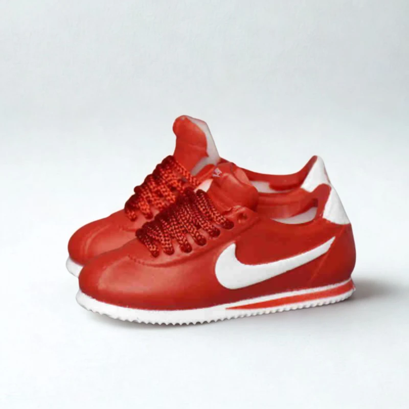 Labubu Red Cortez Inspired Miniature Sneakers - Classic Runner Edition 3 Labubu Red Cortez Inspired Miniature Sneakers - Classic Runner Edition