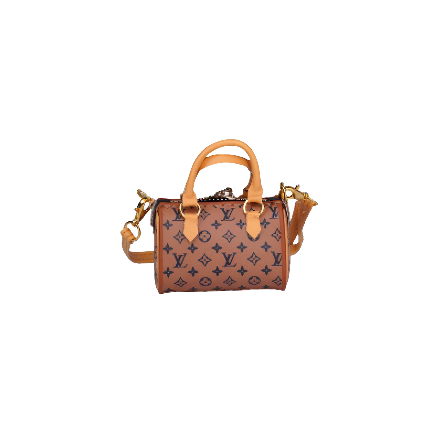 Labubu Mini Speedy Bag - L.V. Monogram Inspired Collection 3 Labubu Mini Speedy Bag - L.V. Monogram Inspired Collection