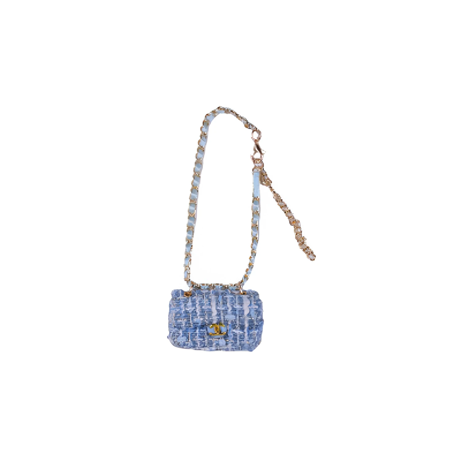 Labubu Miniature Tweed Flap Bag - Coco Inspired 7 Labubu Miniature Tweed Flap Bag - Coco Inspired - Image 5